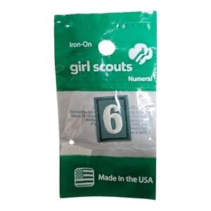 NEW Girl Scouts of America Iron-On Numeral Troop Number Patch 6 Made In USA